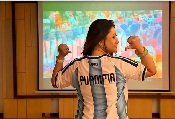Actress Purnima celebrates Argentina’s victory, shares message about Messi and Co